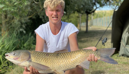 A 20 lb fish from Seigneurie, Funniest fish! Grass carp are scary, Jul 2020