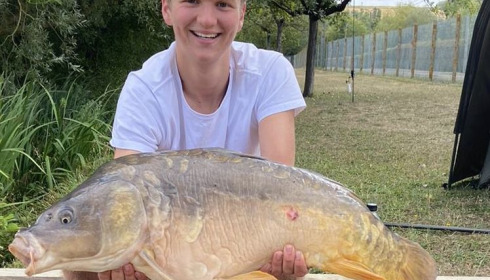 A 24 lb 7 oz carp from Seigneurie, Noah Le Boutillier, Jul 2020