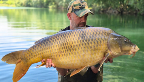 A 39 lb 4 oz carp from Evaro, Swim 2, Aug 2026