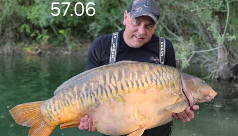 A 57 lb 6 oz carp from Evaro, Swim 2, Aug 2026