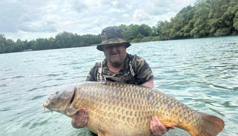 A 80 lb carp from Evaro, Jun 2026