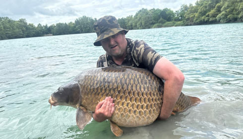 A 80 lb carp from Evaro, Jun 2026