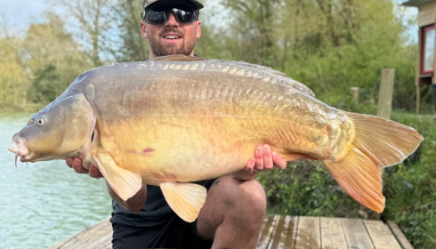 A 42 lb carp from Eau De Vie North, Mar 2026