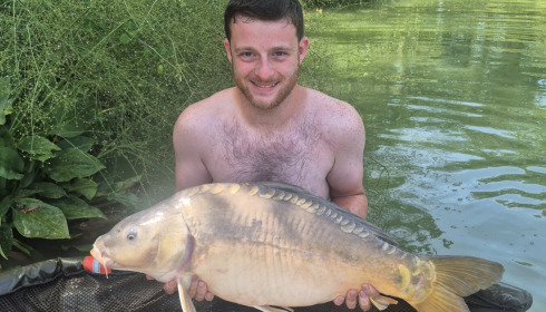A 28 lb carp from Eau De Vie North, 2nd fish, Jul 2026