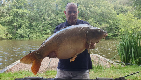 A 41 lb carp from Bears Lake, Jul 2024