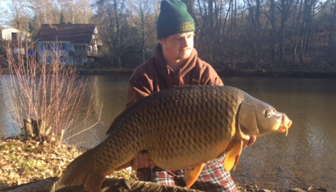 A 41 lb 4 oz carp from Bears Lake, Jan 2024