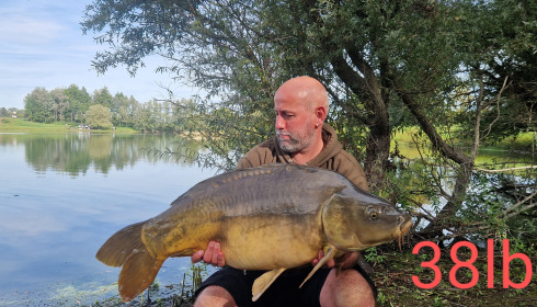 A 38 lb 6 oz carp from Beaurepaire, Dean Godsall, Oct 2023