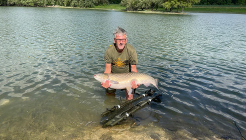 A 45 lb fish from Beaurepaire, 45lb Grass Carp, May 2025