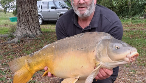 A 34 lb carp from Beaurepaire, Oct 2025
