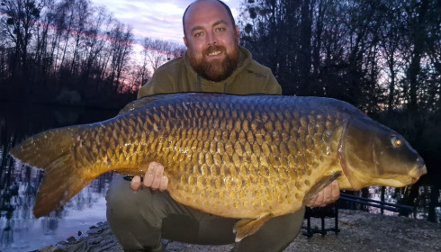 A 53 lb 13 oz carp from Blue Lake, Damien Baker, Mar 2024