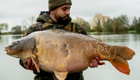 A 56 lb 9 oz carp from Blue Lake, Taylor Kilmarten, Nov 2023