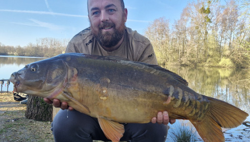 A 26 lb 2 oz carp from Blue Lake, Damien Baker, Mar 2024