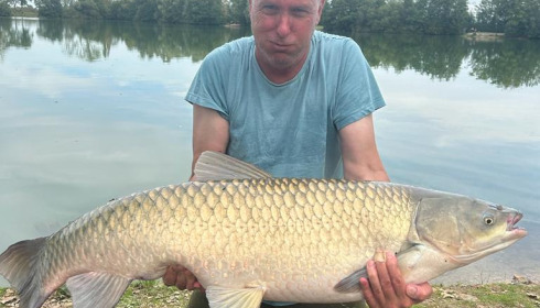 A 51 lb grass carp from Blue Lake, Martin Gilbert, Oct 2023