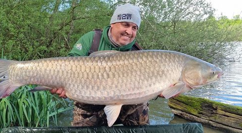 A 64 lb 9 oz grass carp from Brocard Large, Apr 2024
