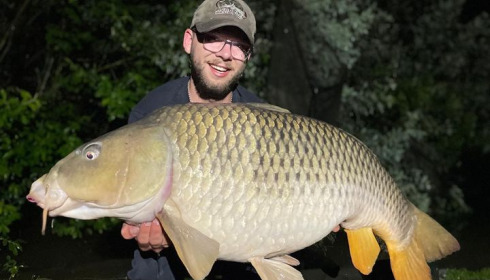 A 63 lb 8 oz carp from Brocard Large, May 2024