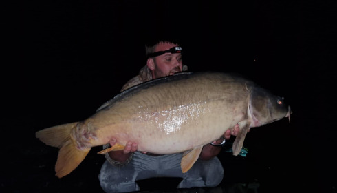 A 48 lb fish from Cailleaux, Mirror Carp, Oct 2024