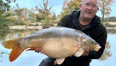 A 28 lb fish from Carrouge, Mirro Carp just over 28lbs, Nov 2025