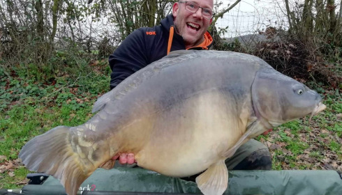 A 52 lb carp from Carrouge, Mar 2024