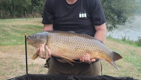 A 34 lb 4 oz carp from Carrouge, Jul 2025
