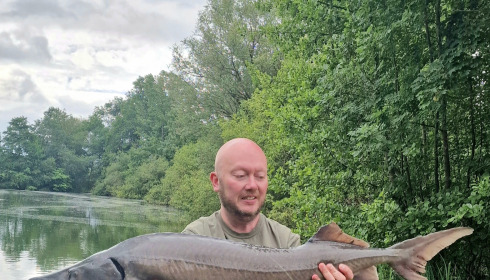 A 22 lb sturgeon from Cerises, Gavin Money, Jun 2024