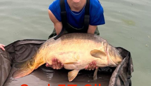A 57 lb 8 oz carp from Deux Iles, Ryan Baillie, Apr 2024