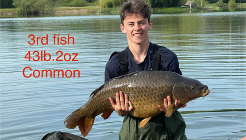 A 43 lb 2 oz carp from Deux Iles, Ryan Baillie, Apr 2024