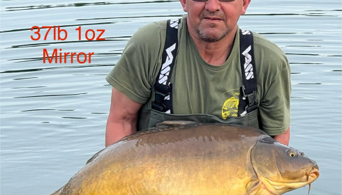 A 37 lb 1 oz carp from Deux Iles, Tony Baillie, Apr 2024