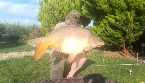 A 33 lb 6 oz carp from Deux Iles, Craig Moore, Sep 2023