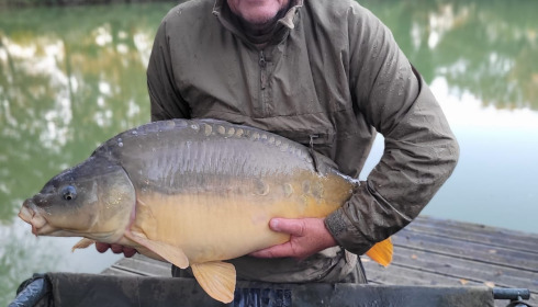 A 32 lb fish from Eau De Vie North, Leather carp, Sep 2024