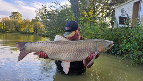 A 25 lb 4 oz fish from Eau De Vie North, Grass carp, Oct 2023