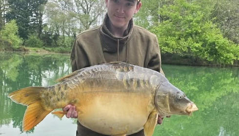 A 46 lb carp from Eau De Vie North, Apr 2025