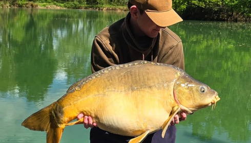A 35 lb carp from Eau De Vie North, Apr 2025