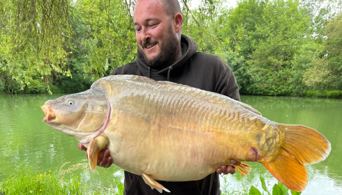 A 57 lb 9 oz fish from Eau De Vie South, Mirror carp, May 2024