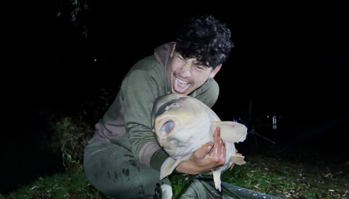 A 57 lb carp from Eau De Vie South, Taylor, Nov 2023