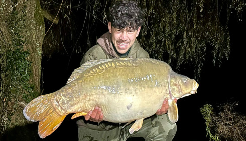 A 57 lb carp from Eau De Vie South, Taylor, Nov 2023