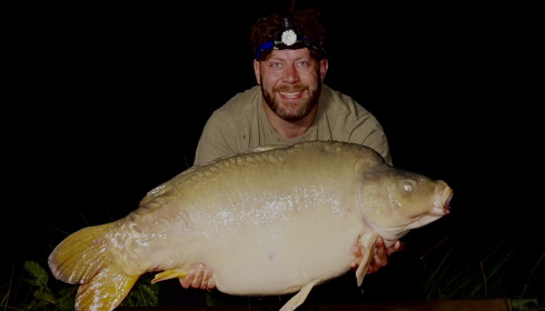 A 58 lb 6 oz fish from Eau De Vie South, Lake record mirror, Oct 2023