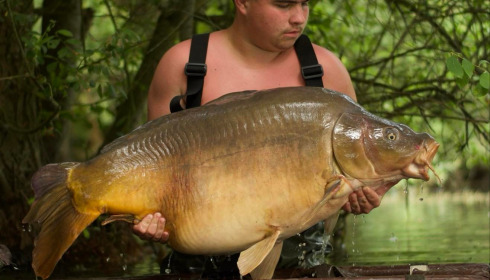 A 55 lb carp from Emeraude, Aug 2024