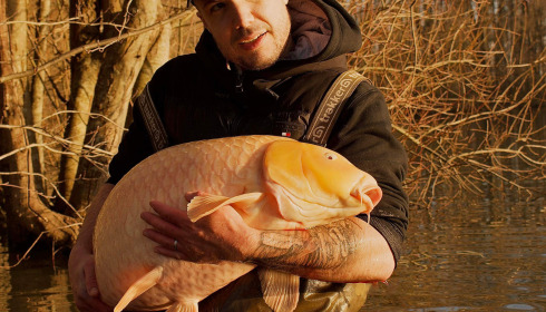 A 44 lb carp from Emeraude, Jan 2024