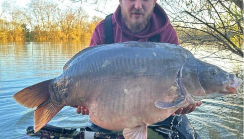 A 55 lb 12 oz carp from Emeraude, Mar 2024