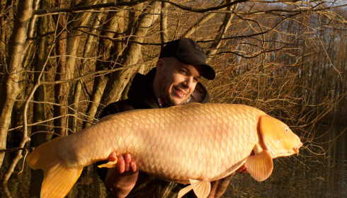 A 44 lb carp from Emeraude, Jan 2024