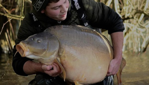 A 51 lb 5 oz carp from Emeraude, Jan 2024