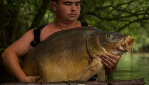 A 55 lb carp from Emeraude, Aug 2024