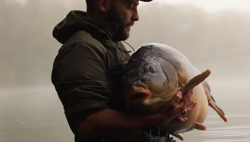 A 66 lb carp from Emeraude, Oct 2024
