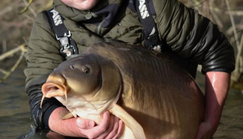 A 51 lb 5 oz carp from Emeraude, Jan 2024