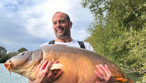 A 63 lb carp from Emeraude, Nov 2023