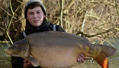 A 51 lb 5 oz carp from Emeraude, Jan 2024