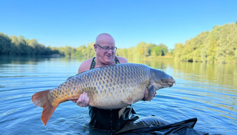 A 75 lb 1 oz carp from Evaro, Sep 2023