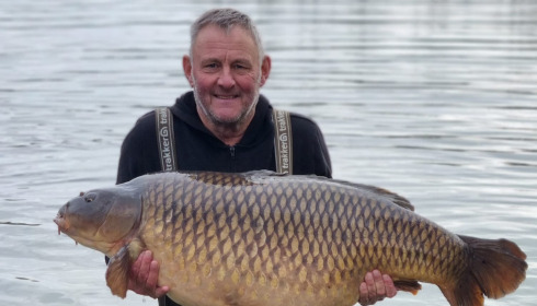 A 61 lb carp from Evaro, Martin Lambourn, Feb 2024
