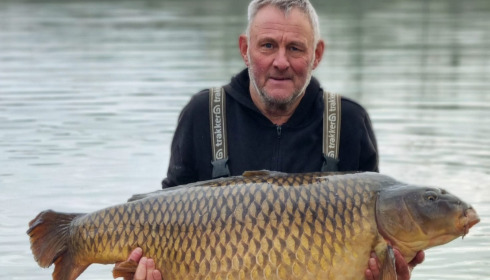 A 61 lb carp from Evaro, Martin Lambourn, Feb 2024