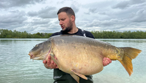 A 71 lb 6 oz carp from Fullys Lake, Apr 2024